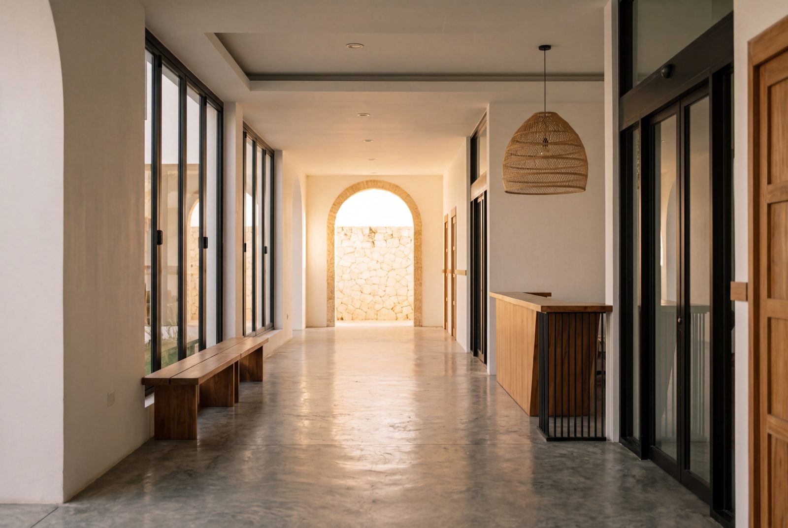 Reception corridor